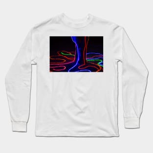 Tree Covered in Lights Abstract Number Three Long Sleeve T-Shirt